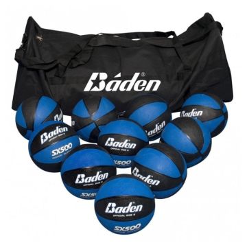 Baden Ball Game Day Bag plus 10 Baden SX500 Basketballs
