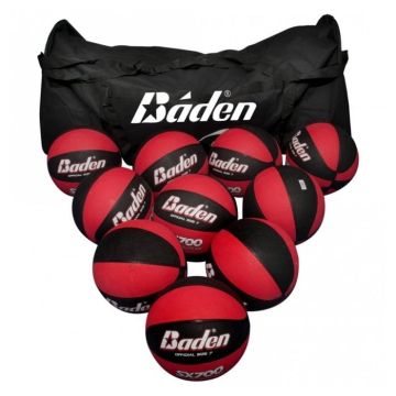 Baden Ball Game Day Bag plus 10 Baden SX700 Basketballs