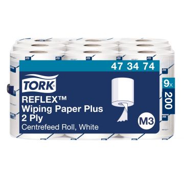 Tork Reflex Mini Single Sheet Centrefeed 2 Ply White Case of 9
