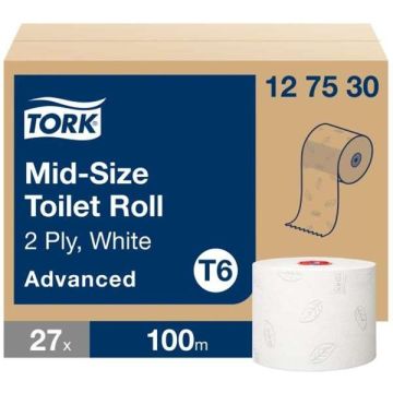 Tork Medium Sized 2 Ply Toilet Roll Pack of 27