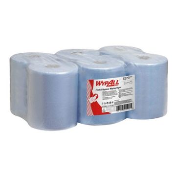 WypALL L10 Food & Hygiene Centrefeed Rolls Blue Pack of 6