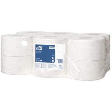 Tork Mini Jumbo Tissue Roll 2 Ply White Case of 12