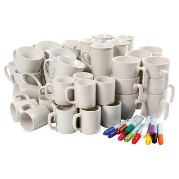 Mug Painting Easy Kit White Pack of 48