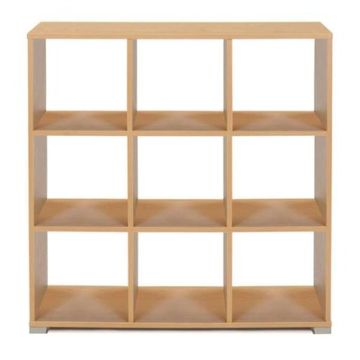 Bubblegum 9 Cube Backless Room Divider Maple