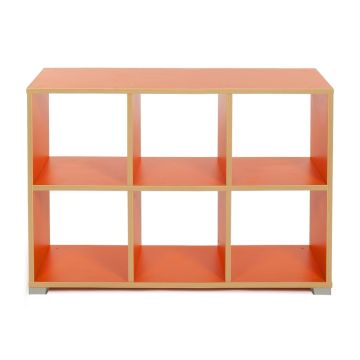 Bubblegum 6 Cube Divider Horizontal Tangerine
