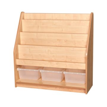 1 Metre High Display Bookcase with 3 Trays Maple