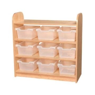KubbyClass 3 Tier Tray Unit with Open Back