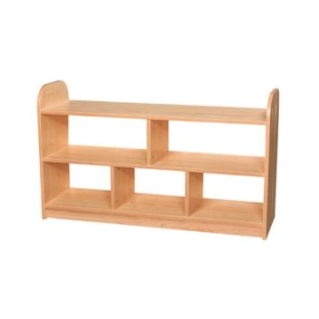 KubbyClass 2 Tier Extra Wide Shelving Unit with Open Back