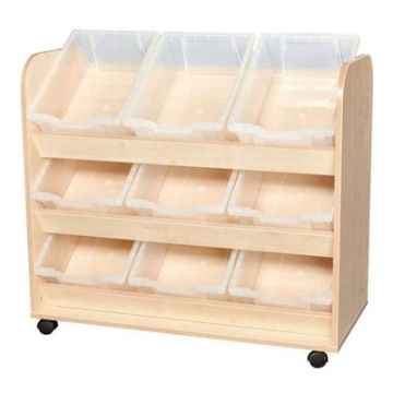 KubbyClass 3 Tier Easy Access Tray Trolley