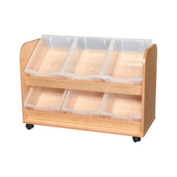 KubbyClass 2 Tier Easy Access Tray Trolley