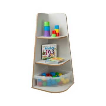 Tall Corner Shelf Unit Grey