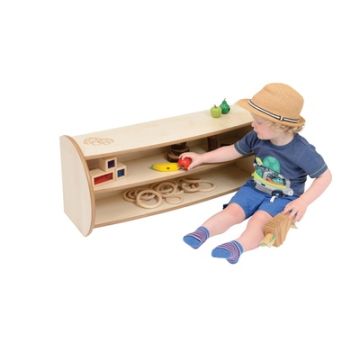 Toddler Mini 2 Shelf Unit Maple