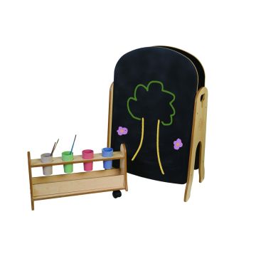 Tall Easel with Storage Trolley