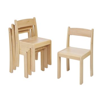 Beech Stackable Chair SH350mm Pack of 4
