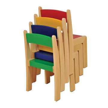 Mixed Colour Stackable Chairs Age 4-6 Pack of 4