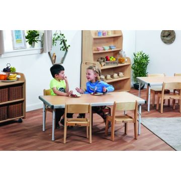 Fast Fold Tables & Benches Set 1220x685mm Beech