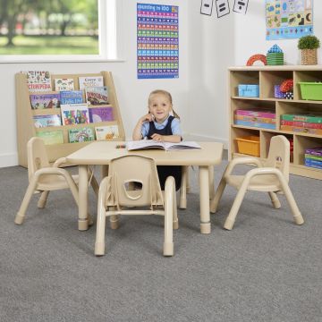 Elegant Height Adjustable Rectangle Table 4 Seater