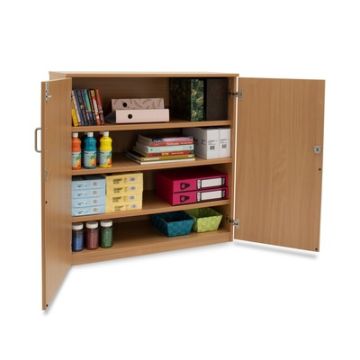 Stock Cupboard with 2 Adjustable Shelves H1018mm Beech