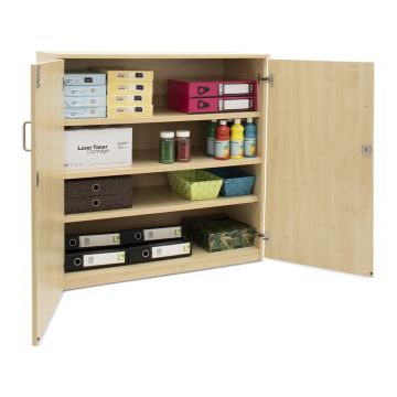Stock Cupboard with 2 Adjustable Shelves H1018mm Maple