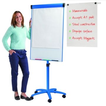 Buzzard Magnetic Flipchart Easel Blue