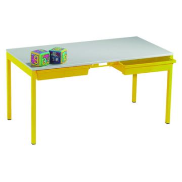Romney Table & Trays 460x1100x550 Yellow / Grey