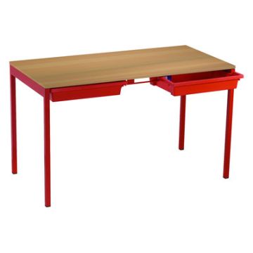 Romney Table & Trays 530x1100x550 Red / Beech