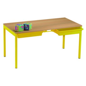 Romney Table & Trays 640x1100x550 Yellow / Beech