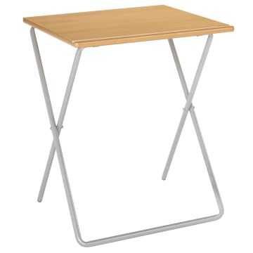 Skid Based Legged Folding Exam Desk Beech