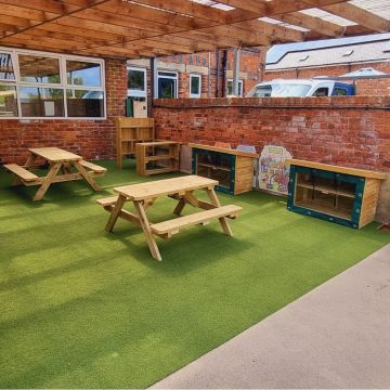 Outdoor Wooden Children's Picnic Bench