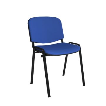 Stackable Meeting Chair Black Frame Blue