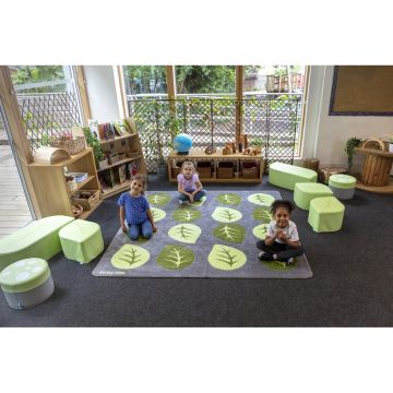 Natural World Carved Leaf Placement Carpet