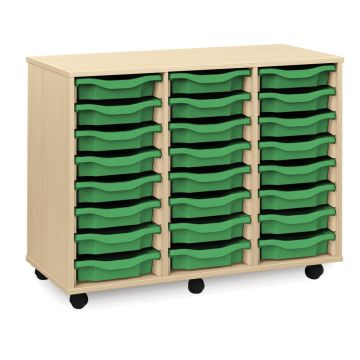 24 Single Tray Unit Maple Green Trays