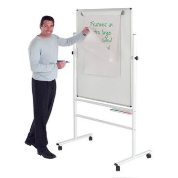 WriteOn Laminate Revolving Mobile Whiteboard - 1200mm x 1200mm