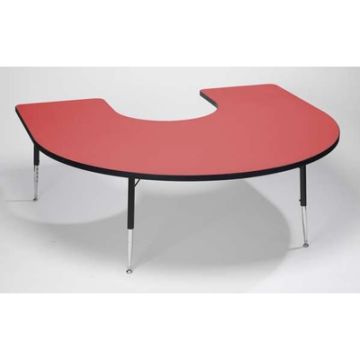 Tuf-Top Horseshoe Table W1675 x D1520mm Red