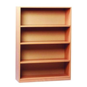 Open Bookcase with1 Fixed & 2 Adjustable Shelves H1250mm Beech