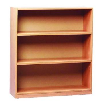 Open Bookcase 1 Fixed 2 Adjustable Shelves H1000mm Maple