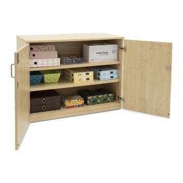 Stock Cupboard with 2 Adjustable Shelves H768mm Maple