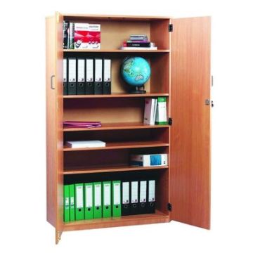 Cupboard 1 Fixed 4 Adjustable Shelves with Doors H1818mm Maple
