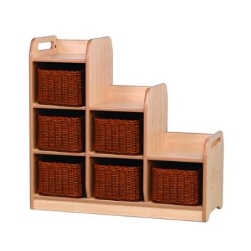 Stepped Storage Left Hand Unit with Baskets