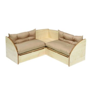 Solway Corner Seating Unit with Tan Cushions