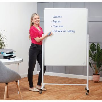 Mobile Writing Boards Portrait Non-Magnetic H900xW600mm
