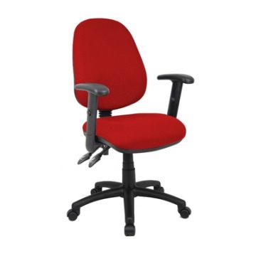 Vantage 2 Lever Chair with Adjustable Arms Burgundy