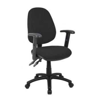 Vantage 2 Lever Chair with Adjustable Arms Black