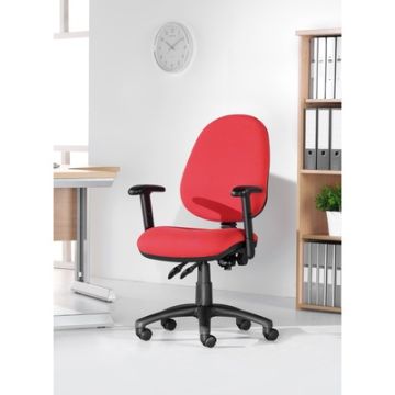 Vantage 2 Lever Chair with Adjustable Arms Red
