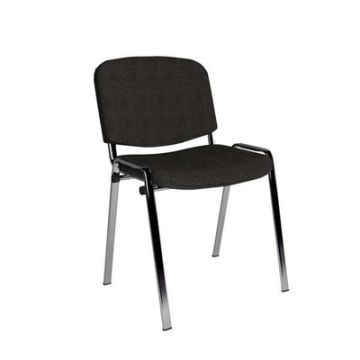 Stackable Meeting Chair Chrome Frame Charcoal