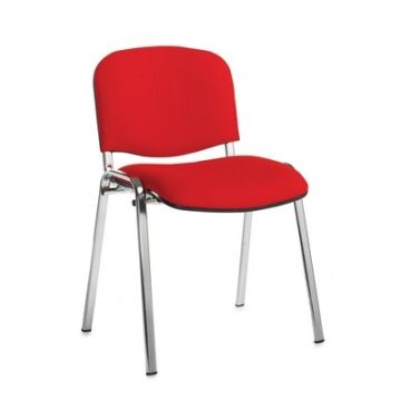 Stackable Meeting Chair Chrome Frame Red