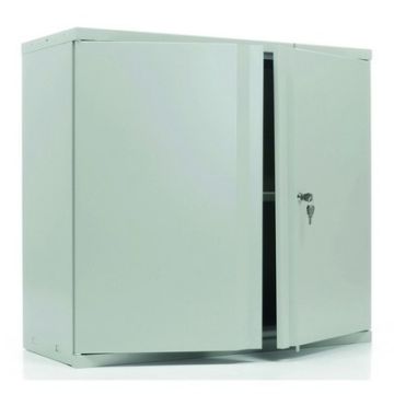 Phoenix SCL Series SCL0891GGK 2 Door 1 Shelf Steel Storage Cupboard in Grey with Key Lock