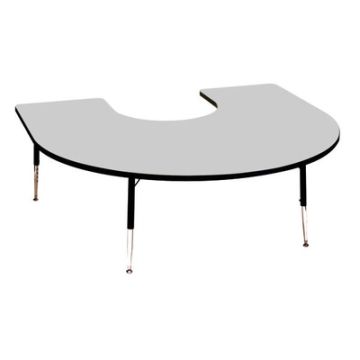 Tuf-Top Height Adjustable Horseshoe Table W1675 x D1520mm Grey