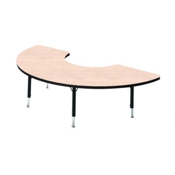 Tuf-Top Height Adjustable Arc Table W1600 x D800mm Maple