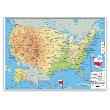 USA Physical Map